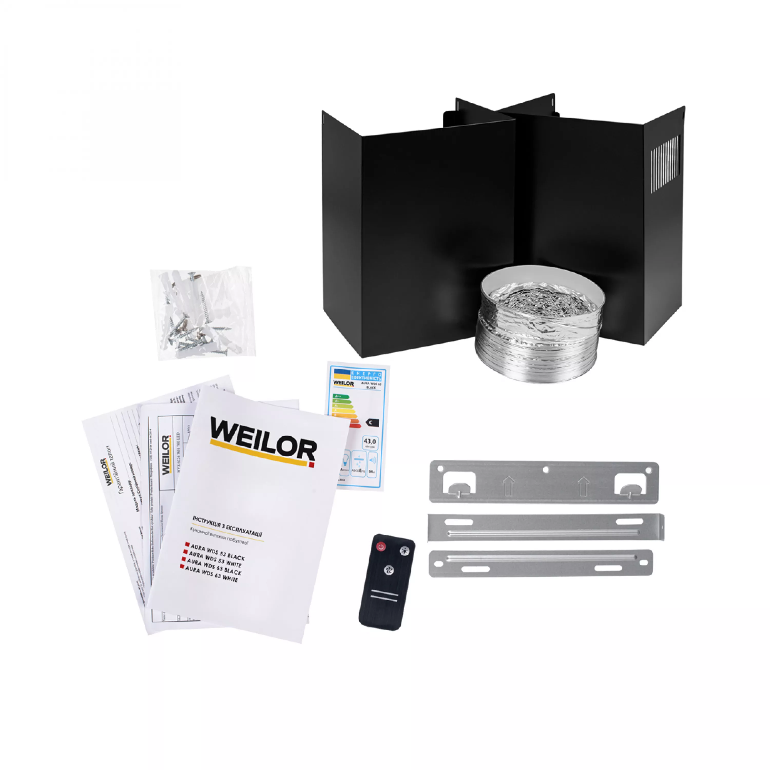Витяжка декоративна похила WEILOR AURA WDS 63 BLACK